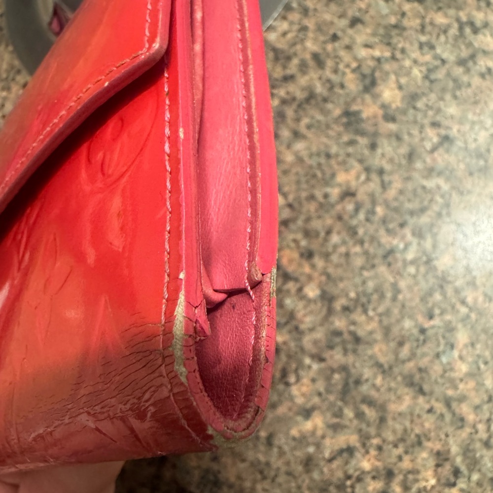 Louis Vuitton red and pink long Wallet - Picture 7 of 7